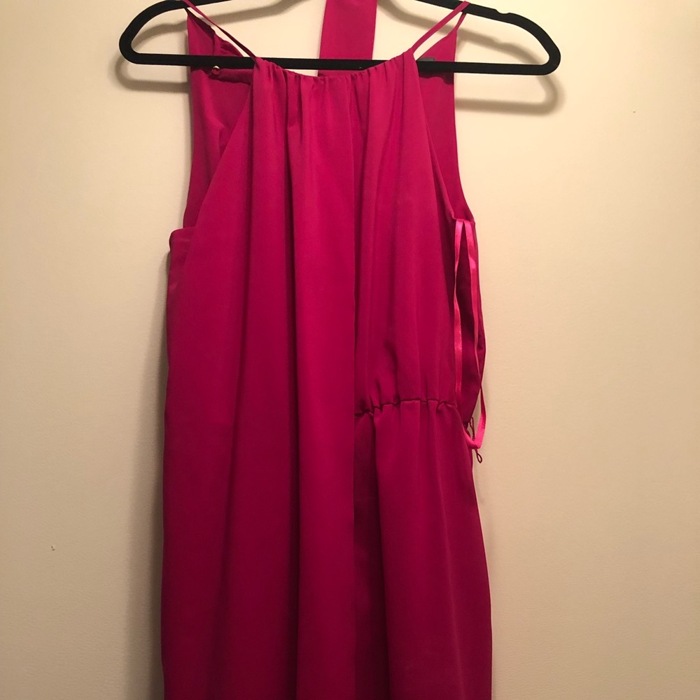 Berry color silk dress